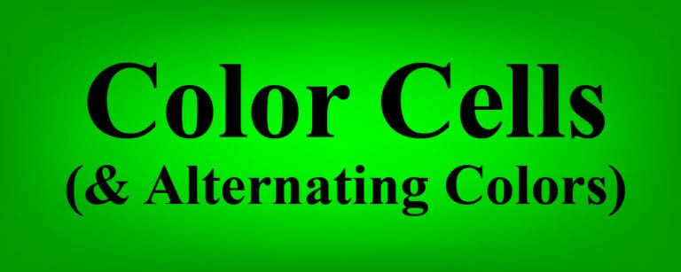 How to color cells, and alternate row colors in Google Sheets