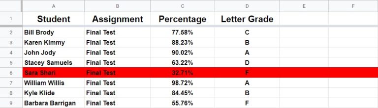 How to color cells, and alternate row colors in Google Sheets