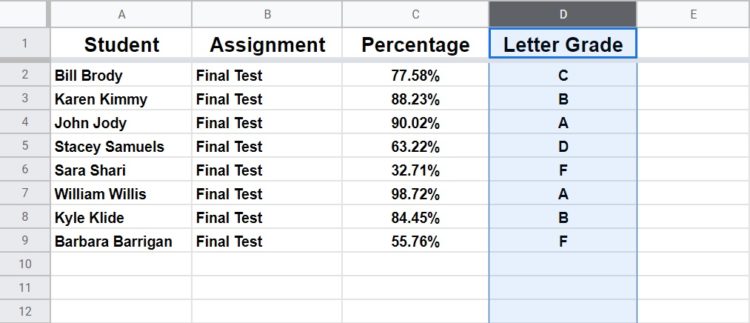 How to color cells, and alternate row colors in Google Sheets