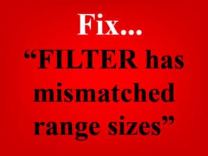 An article that teaches how to fix the "FILTER has mismatched range sizes" error in Google Sheets