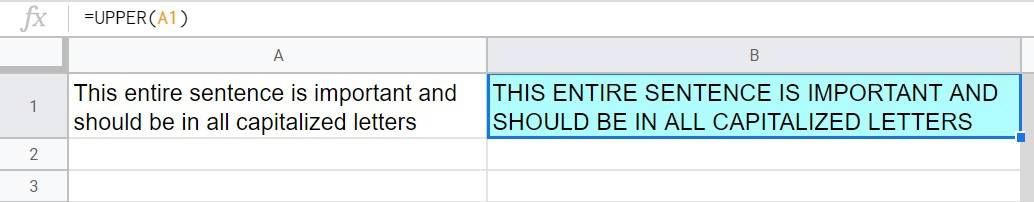 How To Capitalize All Letters In Google Sheets With The UPPER Function