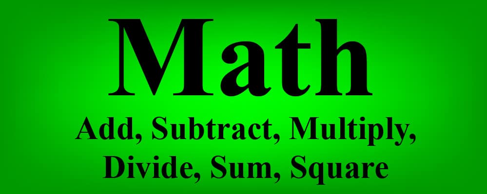 Math In Google Sheets Add Sum Subtract Multiply Divide Square