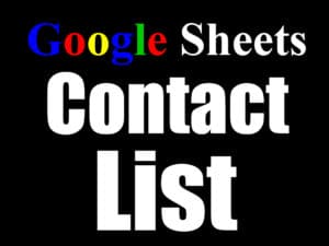 Featured image for the Google Sheets contact list template