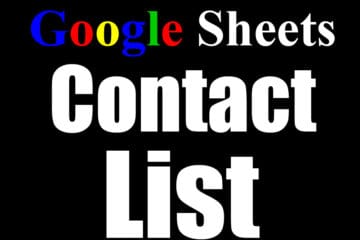 Featured image for the Google Sheets contact list template