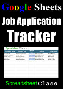 Pinterest image for the Google spreadsheet job search template