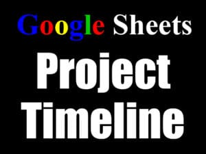 Featured image for the Google Sheets project management timeline template