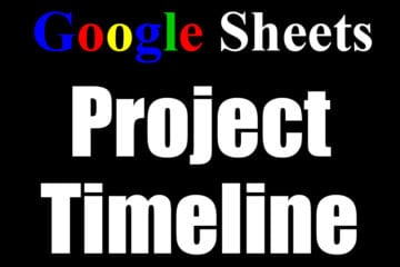 Featured image for the Google Sheets project management timeline template