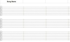 Google Sheets and PDF Guitar Tabs Templates