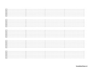 PDF Guitar tabs template (Landscape and Medium size) Updated ...