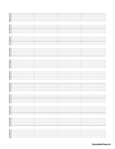 PDF Guitar tabs template (Portrait layout and Small size) Updated ...