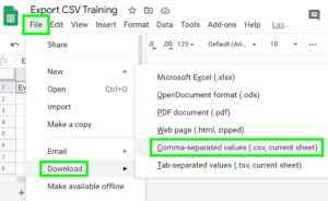 How To Export / Create A CSV In Google Sheets (Download As CSV)