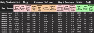 An example of the Advanced Google Sheets Stock Portfolio Tracker, Broker report swing trading version, Success Rate tab