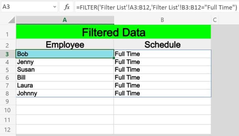 Using The Filter Function In Excel Single Or Multiple Conditions 4841