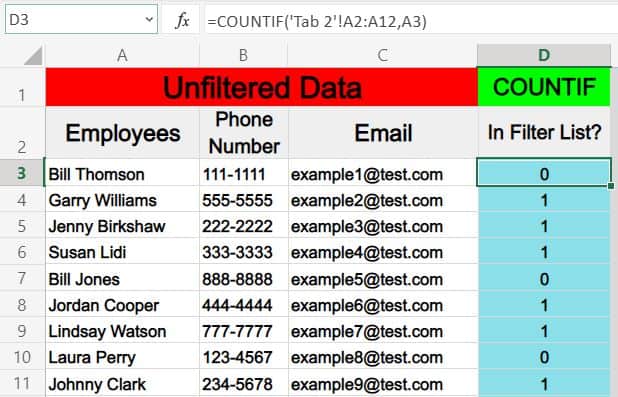 How To Filter Based On A List In Excel