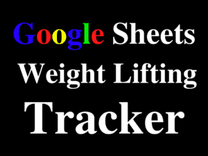 Featured image for the Google Sheets weightlifting template (tracker for workouts and personal records)