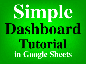 A featured image created for the lesson on how to build a dashboard in Google Sheets (Simple and fast version)