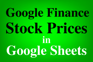 Featured image for the lesson on how to pull stock prices and other stock data with the GOOGLEFINANCE function in Google Sheets with bonus example on how to pull crypto prices