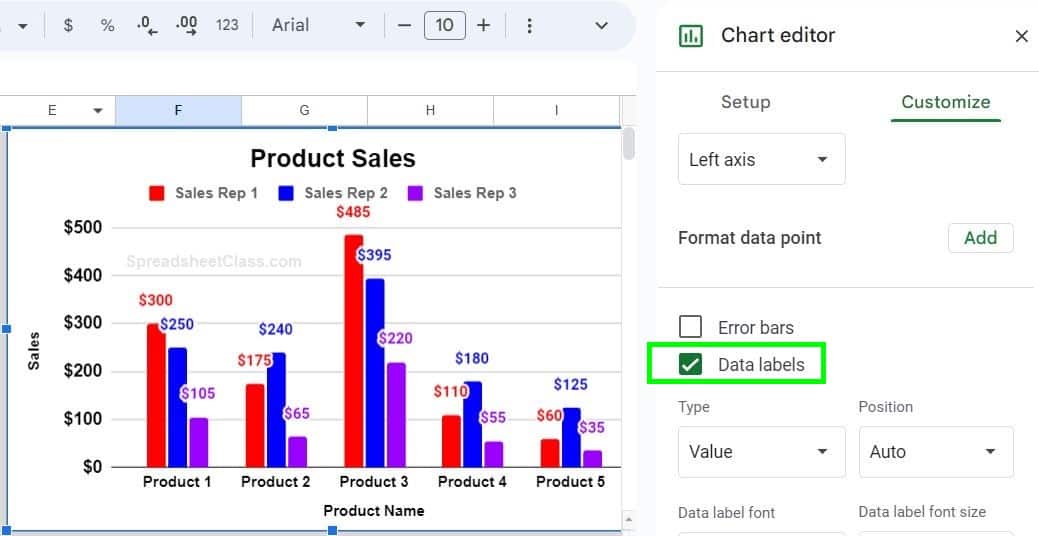 How To Add Data Labels To A Chart In Google Sheets Chart And Chart 