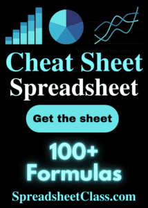 New version of the Ultimate Google Sheets Formula Cheat Sheet sidebar image created by SpreadsheetClass.com