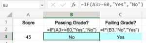 Example of the circular reference error in Excel where the formulas depend on each other (after fixing formula)