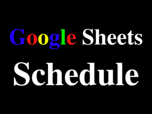 Featured image for the Google Sheets Schedule templates (Scheduling calendar planners)