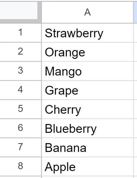 Example of How to alphabetize in Google Sheets data after sorting data in descending without formula