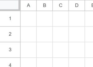 Example of How to make cells square in Google Sheets