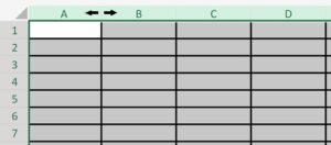 NEW Selection of multiple columns in Excel- Cursor hovering at the top ...