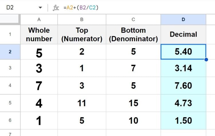 how-to-convert-fractions-to-decimals-in-google-sheets