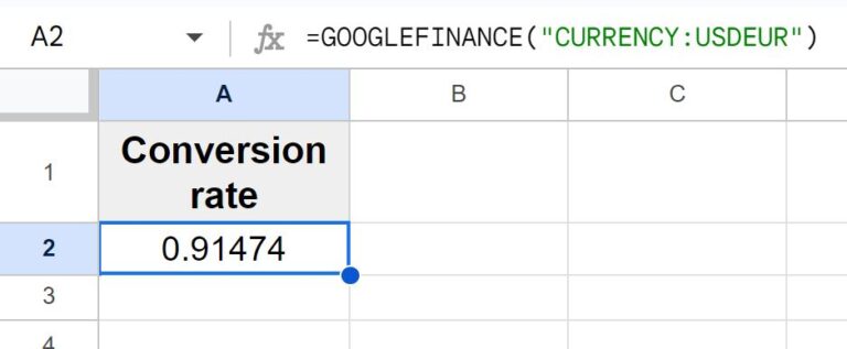 How To Convert Currency In Google Sheets (Detailed Examples)