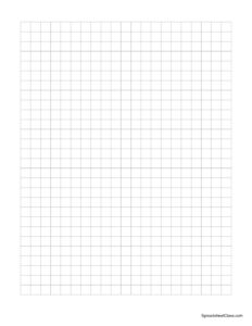 Normal line graph paper large size squares | Spreadsheet Class